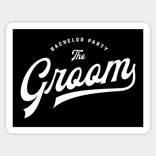 Bachelor Party Baseball Softball Style - Groom Sticker by emmjott